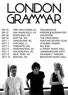 London Grammar US Tour Poster